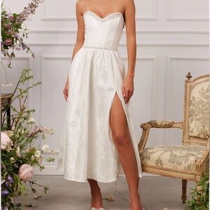 V. Chapman Lucia Dress in White Baroque Floral